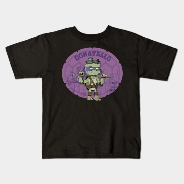 Donatello Kids T-Shirt by Creative Wiz